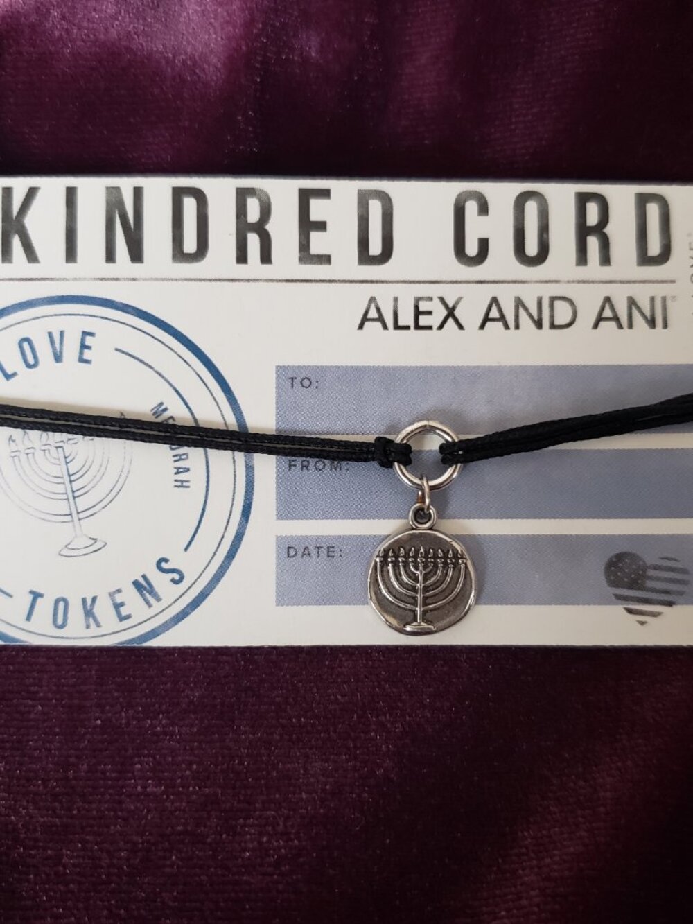 Alex and Ani Spiritual - Religious Kindred Cord menorah candelabra LOVE 240